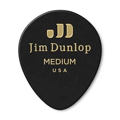 Imagen de JIM DUNLOP Púas Genuine Celluloid Teardrop, Saco de 12, Negro, medium