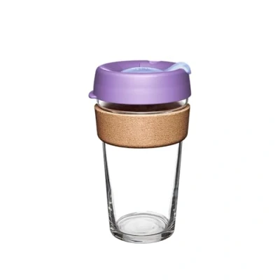 Imagen de KeepCup Taza de café reutilizable, vidrio templado y corcho natural, L 454 ml, luz luna