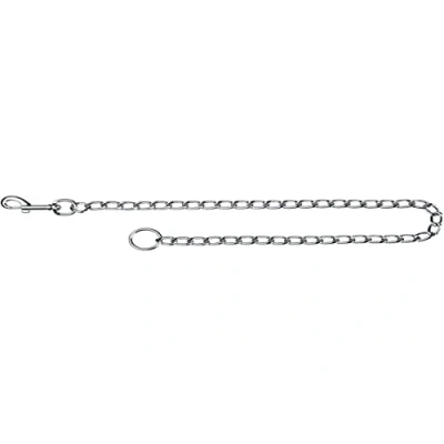 Imagen de Trixie TX 21963 Correa para Cadena (80 cm/4 mm, cromada, con de Piel, Multiusos, 80 cm)