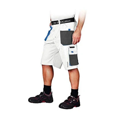 Imagen de Leber&amp;Hollman LH FMN TS_WSNM Pantalones de protección Cortos, Color Blanco, Gris y Azul, Talla M