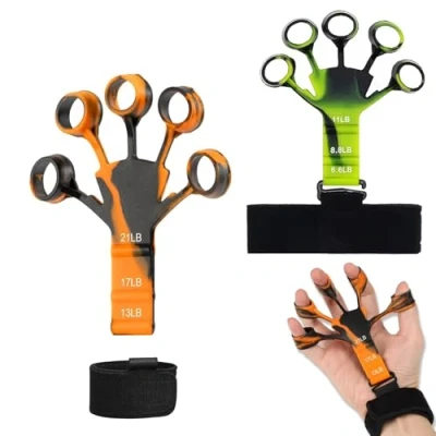 Imagen de SEPWGUMD Ejercitador de Antebrazo y Manos Herramienta Fortalecimiento Agarre Alta Resistencia Ajustable para Dedos en Color Vibrante