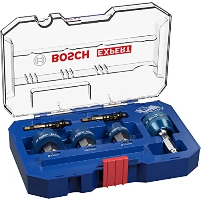 Imagen de Bosch Professional 6 x Set de sierras corona Expert Sheet Metal, para Láminas acero, acero inoxidable, 22 32 mm, Accesorios Taladro impacto rotativo