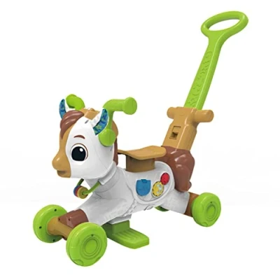 Imagen de VTech ESP Baby Caballito bebé Rueda y trota, Andador correpasillos 4 en 1 para bebés +12 Meses, versión española, Multicolor, único (80 519167)