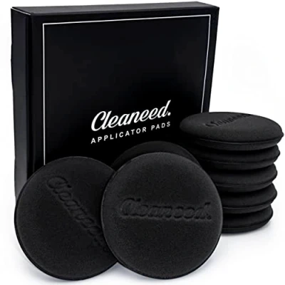 Imagen de Cleaneed PREMIUM Aplicador [8 piezas] Extra suave y cuidadoso con las superficies Uso universal, ideal para pulir encerar el coche, cuidado del cuero, esponja interiores,