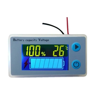 Imagen de Panel de medidor interruptor temperatura voltaje probador capacidad batería digital 10 100 V（12V）