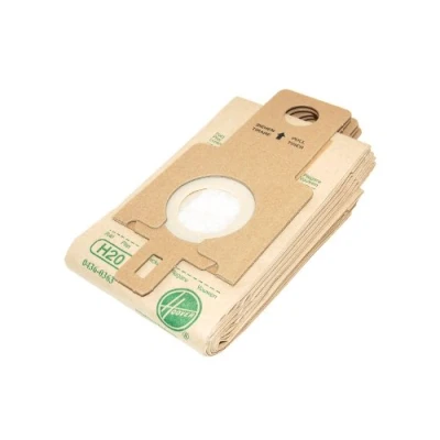 Imagen de Hoover 9162280 Bolsas H20, Originales, Papel, antiolor, filtrado Extra, compatibles con Limpiador de alfombras Pure Power, 5 Piezas, Blanco