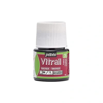 Imagen de Pebeo Vitrail Vidriera (Cristal, Efecto Pintura para Telas claras (45 ml), púrpura, púrpura