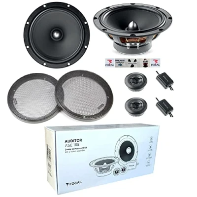 Imagen de 1 Kit de 2 vías Focal Auditor ASE 165 ASE165 6.5&quot; 16.5 cm 60 Watts rms 120 MAX con woofers tweeters Crossover 91.5 db, por Pareja+ Rejillas y 5 Sticker Gratis
