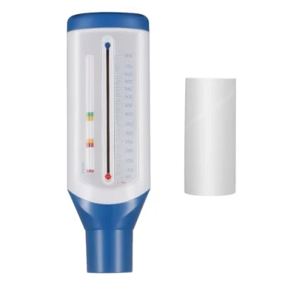 Imagen de Baluue Medidor de Flujo Máximo Ejercitador Pulmonar Espirometría Estándar Espiratorio Monitor Asma para Mujeres Hombres