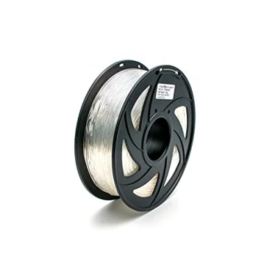 Imagen de R&amp;R SHOP Filamento de TPU flexible 100% Material excelente mano obra,flexibilidad óptima para Bowden/Direct 95 Shore A 1,75 mm +/ 0,03 1 kilogramo (Transparente, TPU)