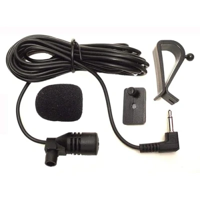 Imagen de Augustcoco Micrófono de 3,5 mm con montaje externo para coche, Bluetooth, audio estéreo, radio, GPS, DVD