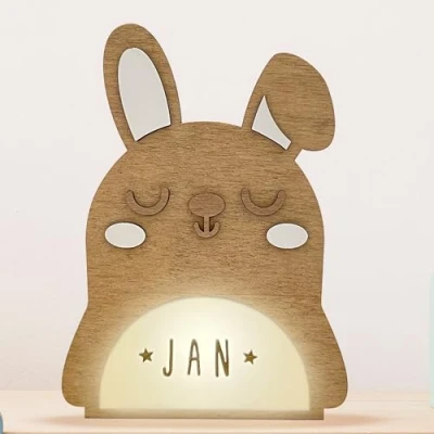 Imagen de WONDEE Vintiun Regalos Originales, [4 Modelos] Personalizados de Bebés, Lámpara Personalizada Quitamiedos Conejo Cosas/Regalos para Bebés Recién Nacidos Originales 0 1 2 3 4 5 6 7 8 años