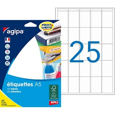 Imagen de Etui A5 400 Etiquetas blancas 38.5 * 26.5 mm