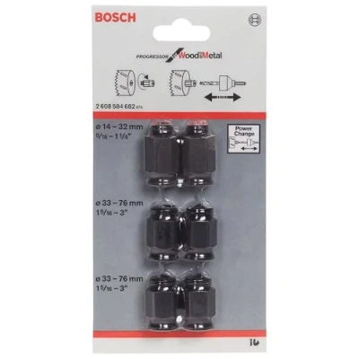 Imagen de Bosch Professional Set de 6 adaptadores Transición (2 Ø 14 30 mm, 4 32 210 Accesorios Sierra Corona)