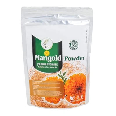Imagen de SVATV Marigold Powder Polvo De Caléndula Exfoliación La Piel Alivia Las Impurezas Aprieta Sin Parabenos Ni Sulfatos 227g