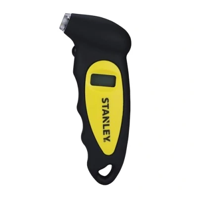 Imagen de STANLEY STHT80874 0 Manómetro Digital con LED Integrado para Neumáticos, Medidor de Presión, Pantalla Digital, Mango Cómodo, Precisión 0.01, Incluye Pilas