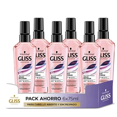 Imagen de Gliss Sérum Sellador para pelo abierto y encrespado Split Hair Miracle 6uds de 75ml (450ml) Gama Selladora