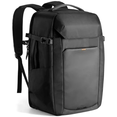 Imagen de Inateck 38L Mochila de Viaje,TSA Friendly Equipaje Mano para Hombres y Mujeres,Apta Portátiles 17&#039;&#039; Pad 12&#039;&#039;,Mochila Cabina con Compartimento Separado Zapatos,Negro