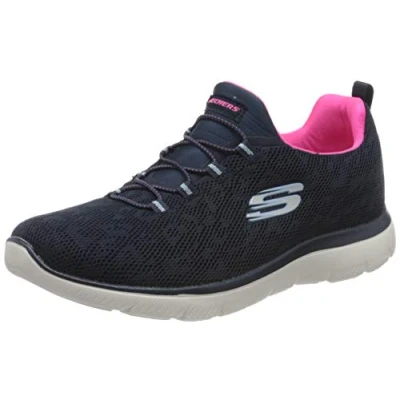Imagen de Skechers Summits Leopard Spot, Zapatillas Mujer, Navy/Hot Pink, 39 EU