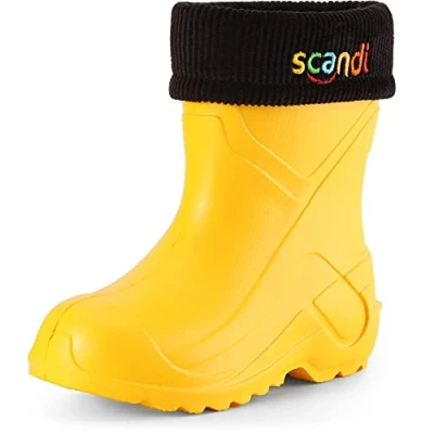 Imagen de Ladeheid Botas de Agua Antideslizantes en EVA Unisex Niños Niñas LA 763 (Amarillo1/Negro, 28 EU)
