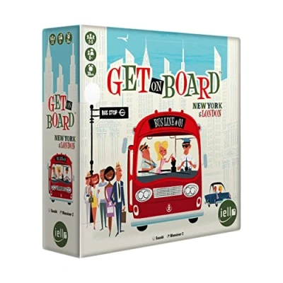 Imagen de IELLO Get on Board Juego de Mesa A Partir 8 años 2 5 Jugadores 30 Minutos Tiempo Juego, Multicolor, CSGGETBOARD
