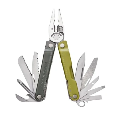 Imagen de LEATHERMAN, multiherramienta para ferralla con cortaalambres y sierra intercambiables de primera calidad, Mossy Slate funda nylon