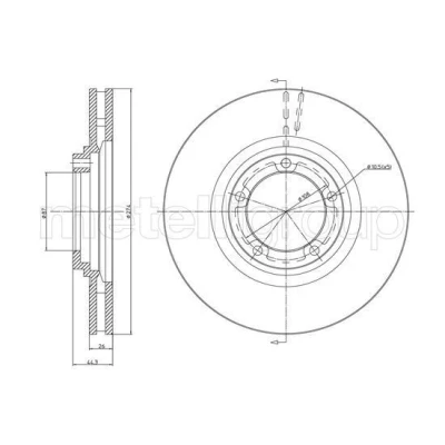 Imagen de Disco de freno METELLI 23 1079C
