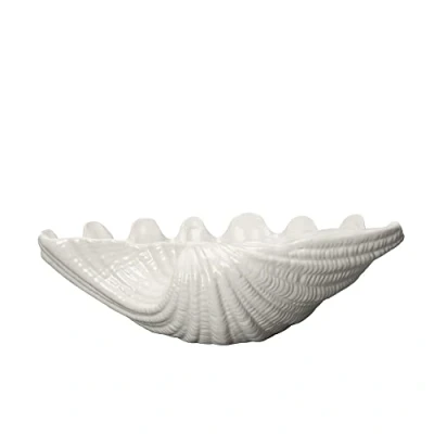 Imagen de BY ON cuenco de concha con concha, color blanco, dolomita fija, redondo, para guardar joyas o como decoración en el salón baño, decorativo, decorativo