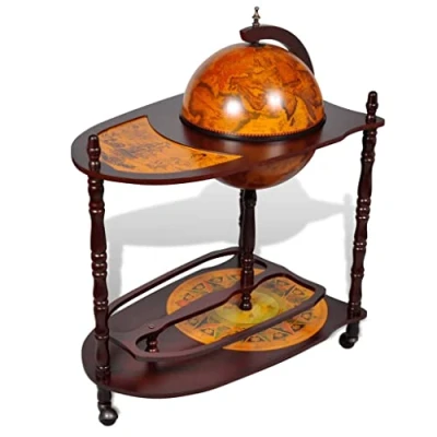 Imagen de vidaXL Mueble Bar de Bola del Mundo Antiguo Madera Mesita Botellero Bebidas