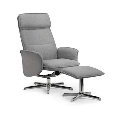 Imagen de Julian Bowen Sillón reclinable y Taburete, Gris, Talla única
