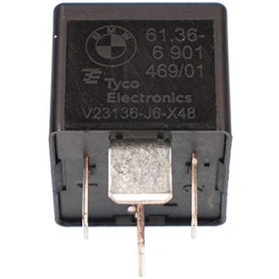 Imagen de BMW Black 12 Volt Auto Relay Tyco V23136 J6 X48 61366901469 Genuine