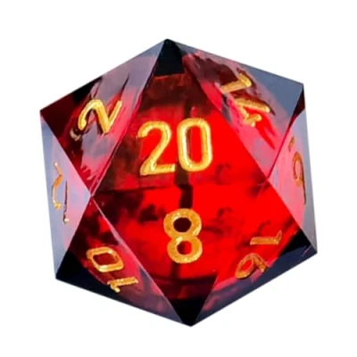 Imagen de BESCON Dragon&#039;S Eye Sharp Edged Polyhedral Dice Set of 7, Handmade for Role Playing Game