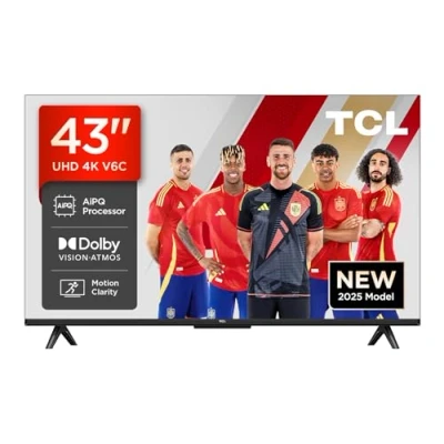 Imagen de TCL 43V6C 43 Direct LED Smart TV, 10K HDR, Powered by Google TV (Dolby Audio, Motion Clarity, Compatible with Assistant &amp; Alexa)