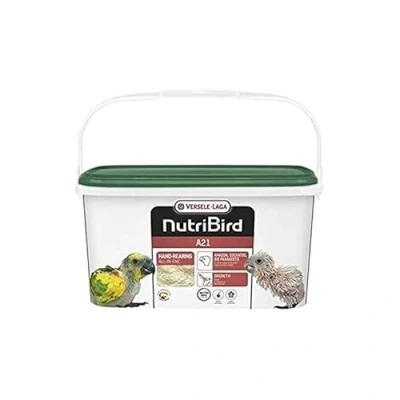 Imagen de VERSELE LAGA NutriBird A21 Alimento para crías de pájaros criadas a Mano Amazonas, cacatúas, cotorras Rico en proteínas 3kg