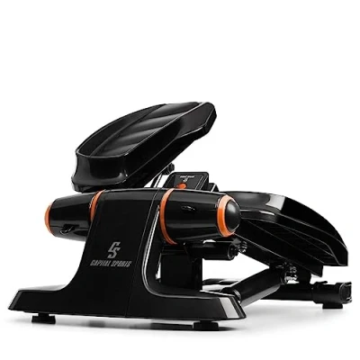 Imagen de Capital Sports Galaxy Step Steps Fitness, Stepper, hasta 110 Kg,Ordenador de Entrenamiento, App FitShow, Bluetooth, Sistema hidráulico absorción pisada, Stepper Fitness casa, Negro