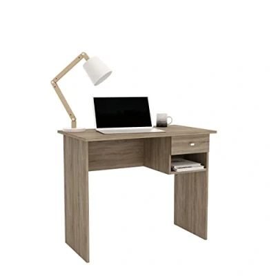 Imagen de HOGAR24 ES Mesa Escritorio de Estudio Contiene Cajón y Hueco Color Nogal Medidas: 90 x 74 50 cm