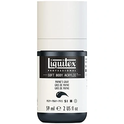 Imagen de Liquitex 1959310 Professional Soft Body Pintura acrílica (consistencia cremosa, alta pigmentación, resistente a la luz y al envejecimiento, bote de 59 ml), color gris