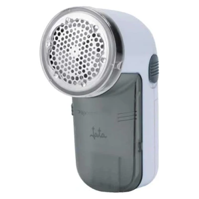 Imagen de Jata JEQP5218 Quitapelusas Cuchillas de Acero Inoxidable Diámetro 5 cm Contenedor Pelusas Desmontable con Accesorios Cepillo Para Limpieza Y Nivel Rasurado Alto, Color Blanco Azul