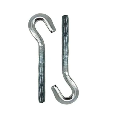Imagen de DOJA Industrial Gancho con Rosca M6 x 56 PACK 10 Acero Forjado Ganchos de Techo y Pared Tornillo Atornillables Taco perno Tornillos para colgar