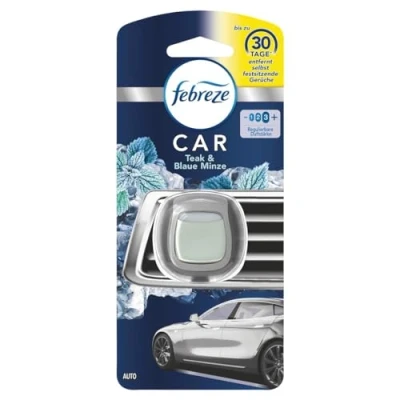 Imagen de Febreze Ambientador de coche teca y menta azul, fragancia para contra los olores