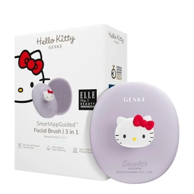 Imagen de GESKE x Hello Kitty Cepillo Facial SmartAppGuided™ 3 en 1 de limpieza silicona cuidado la piel Limpiador
