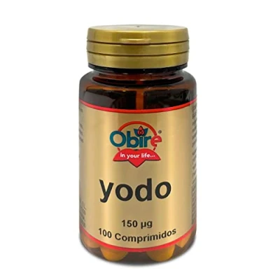 Imagen de Obire Yodo 100 Comprimidos Bote para 50 Días Calcio Favorece el Sistema Cardiovascular Ayuda a la Tiroides Combatir Cansancio
