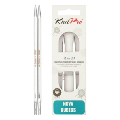 Imagen de KnitPro Nova Cubics Latón Pulido (11.5cm, 4.50mm) Agujas de Punto Circulares Intercambiables 1 Aguja