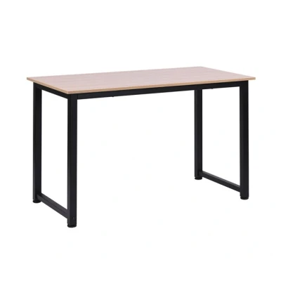 Imagen de HOMCOM Mesa de Ordenador Comedor Escritorio para Hogar Oficina con Pies Ajustables Mobiliario Simple 120x60x76cm Carga 100 kg Marco Metal