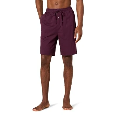 Imagen de Amazon Essentials Pijama Corto de Punto 22 cm (Disponible en Tallas Grandes) Hombre, Burdeos, S