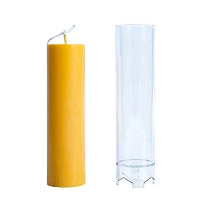 Imagen de A/M vela cilindro conjunto moldes pilar, plástico cilíndrico duradero DIY fabricación velas
