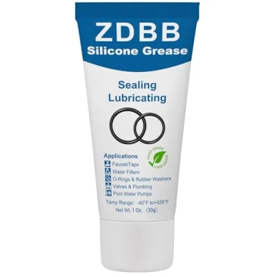 Imagen de ZDBB Lubricante de silicona para juntas tóricas grifo, tóricas, arandelas goma, filtro agua, bomba piscina, cartuchos, válvulas, tapones presión, sellos, 1 unidad,
