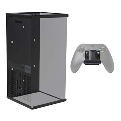 Imagen de HIDEit Soportes para Xbox Series X y controlador, soporte de acero controlador Xbox, kit montaje en pared Pro Bundle sumergido goma,