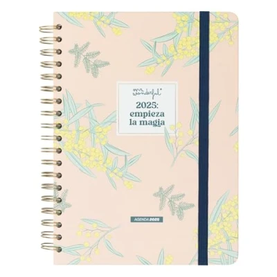 Imagen de Mr. Wonderful Agenda Office 2025 Semanal Extragrande Empieza la magia Incluye 8 Hojas de Pegatinas y Bloc Notas Adhesivas con Formas