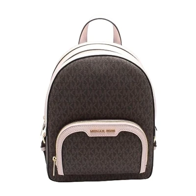 Imagen de Michael Kors Jaycee Mochila mediana con logotipo, Marrón rosa,
